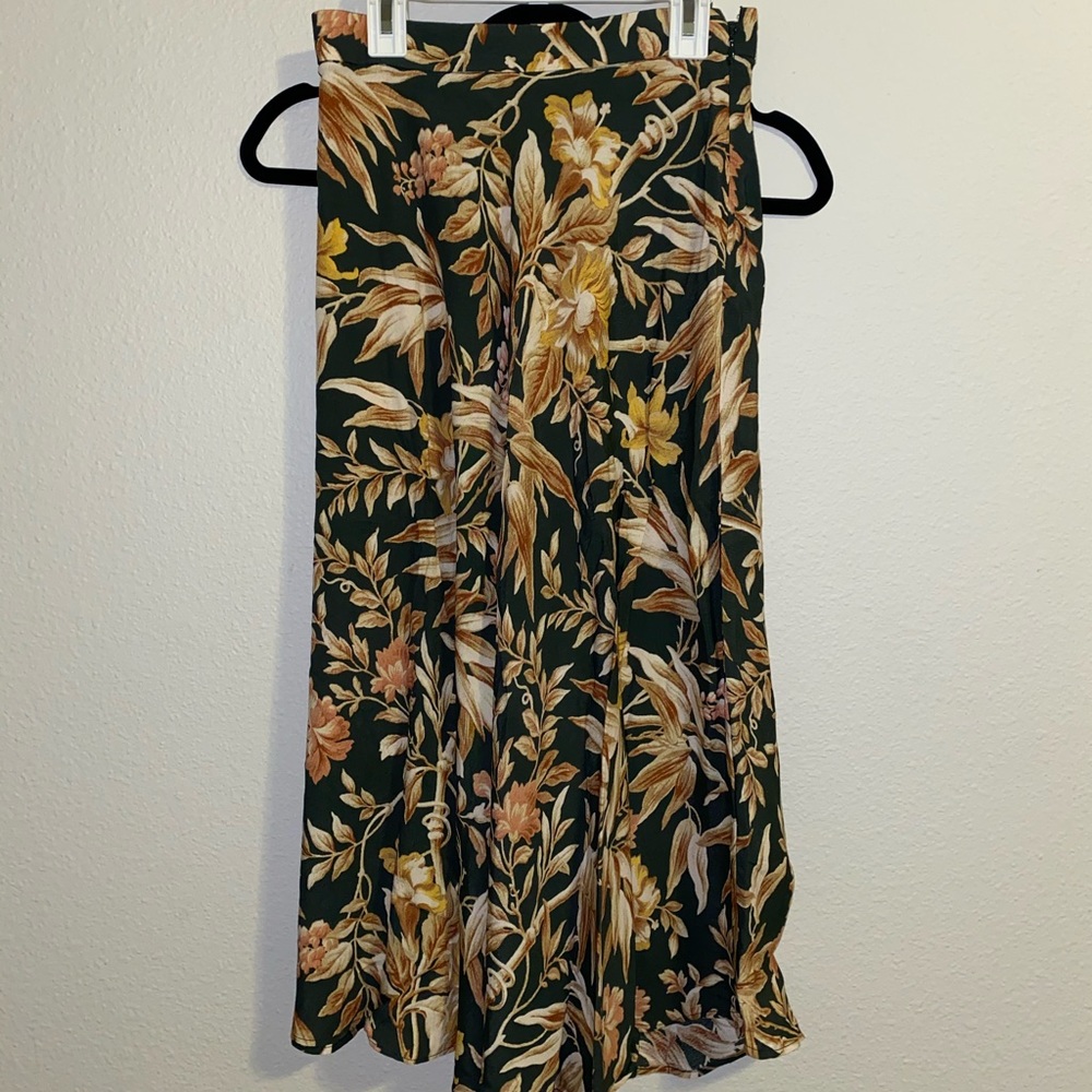 H&M flower pattern midi skirt